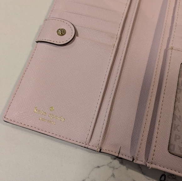 Kate Spade wallet Newbury slim bifold pink polka dot - Picture 12 of 14